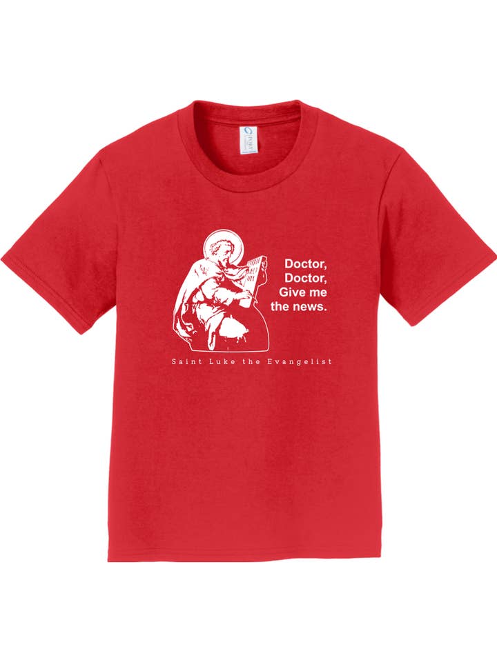 Sock Religious - Wholesale Screen Printed T-Shirt - Kids - Doctor Doctor - St. Luke the Evangelist Youth T-Shirt1