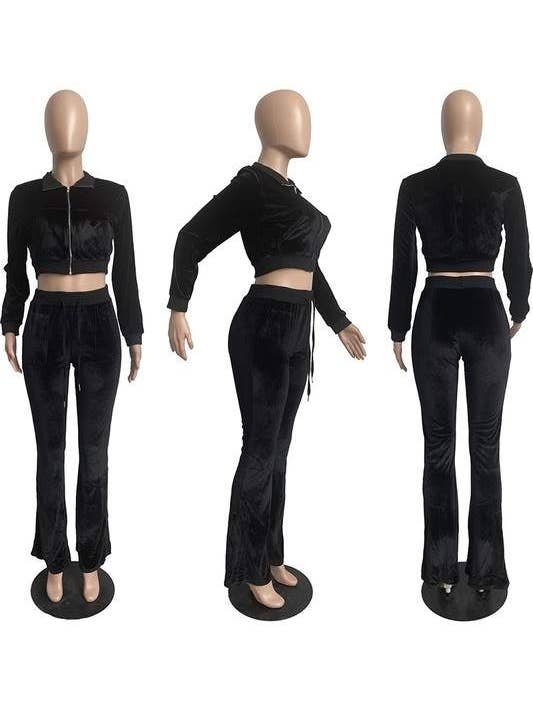 Flarix - Wholesale Top & skirt set – Women's - velour jacket tracksuit set12