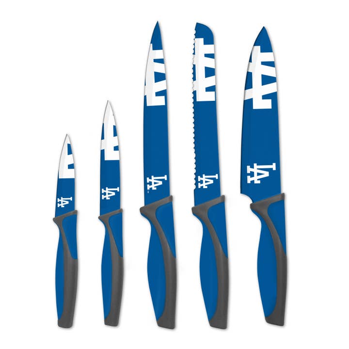 MLB Los Angeles Dodgers 5pc Kitchen Knife Set for wholesale by Inglasco Inc.