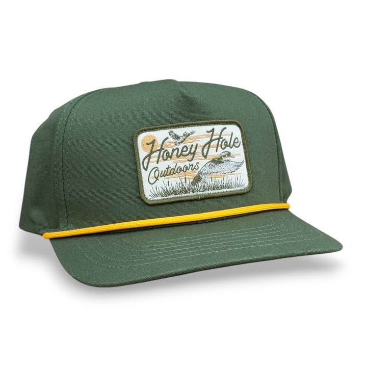 Twill Rope Hat - Waterfowl - Green for wholesale by Honey Hole Outdoors