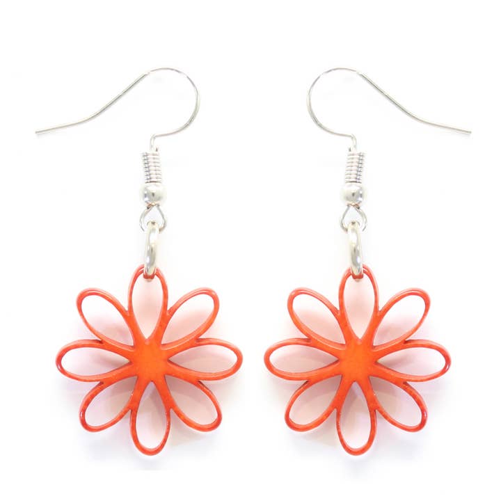 Muichic Natural Jewelry - Wholesale Dangle Earrings - Flowers Tagua Earrings Handmade Fairtrade Lightweight4
