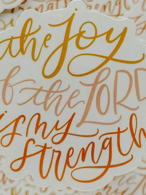 Joy of the Lord Sticker for wholesale by Loveall Design Co.