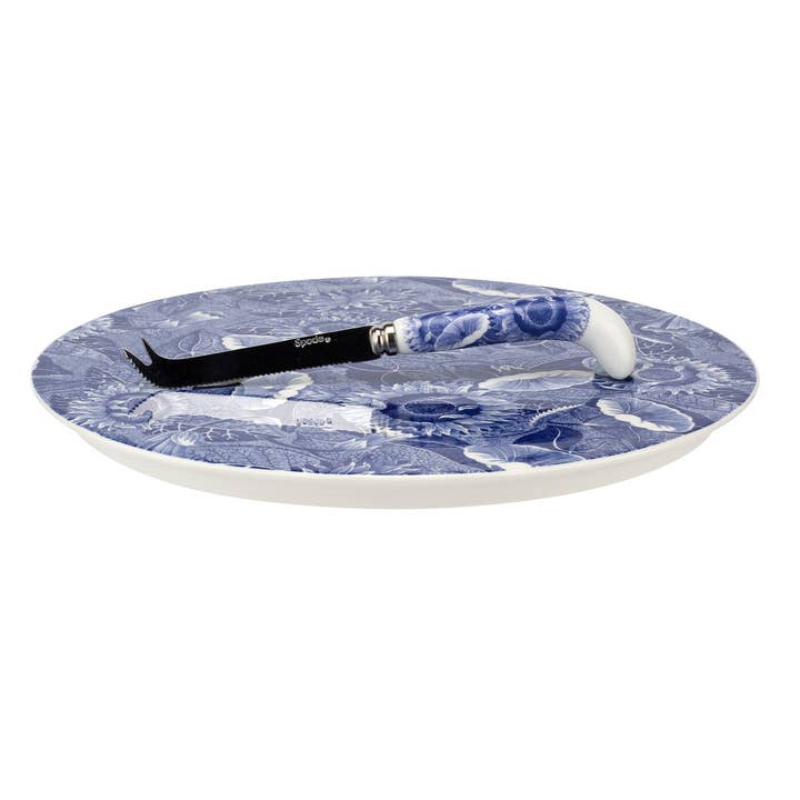 Portmeirion, Spode, Pimpernel, Nacthmann, Wrendale Designs - Wholesale Cheese Board - Spode Blue Room Sunflower 2 Piece Cheese Plate with Knife