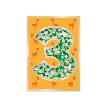 MindWare & Peaceable Kingdom - Wholesale Stationery/Notecard Set - Age 3 Confetti Card