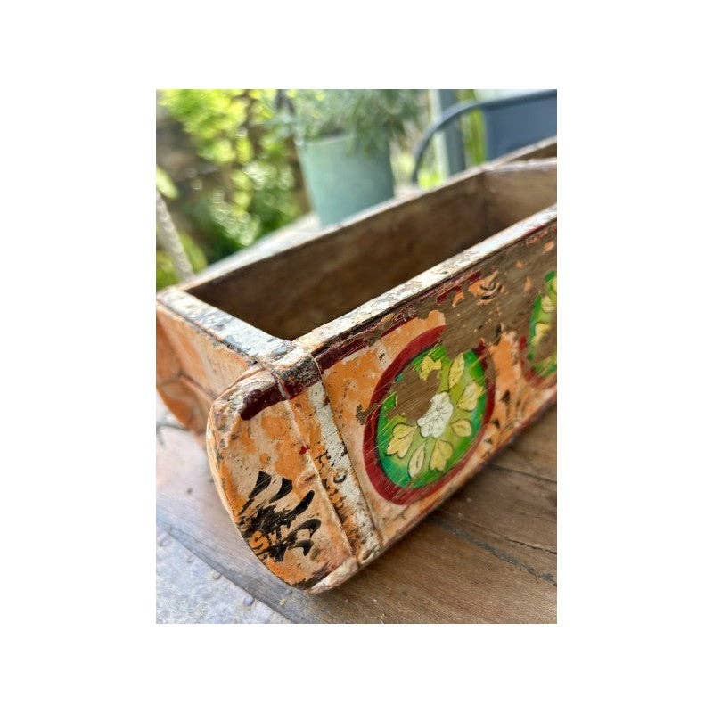 Paloma Black (Casa Natura Design, S.L.) - Wholesale Decoratief dienblad - Traditionele Oude Indiase Dubbele Baksteenmal Met Retro Handvat4