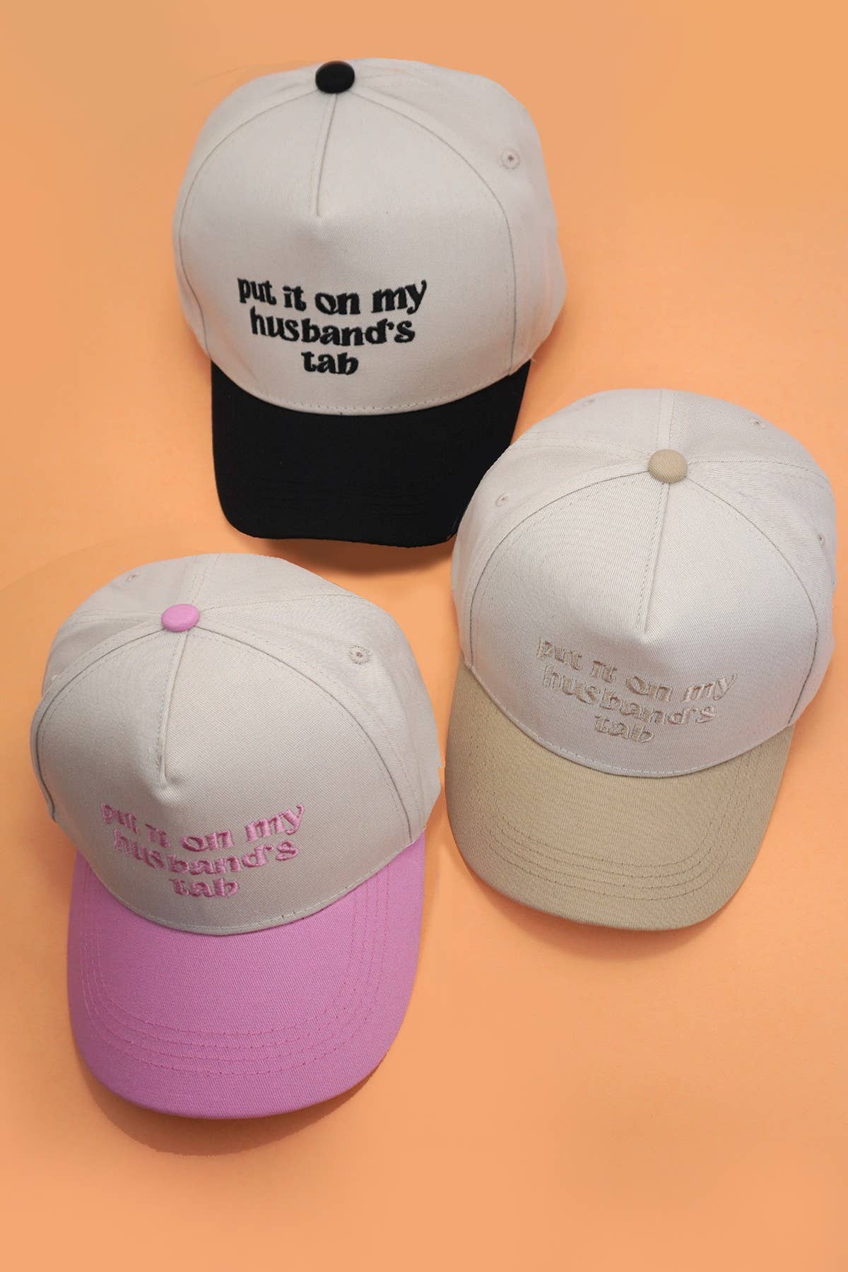 JOSSLYN by wall to wall - Wholesale Baseball Cap - Women's - TWO TONE EMBROIDERY  WORD BASEBALL HAT CAP | 40HW7303