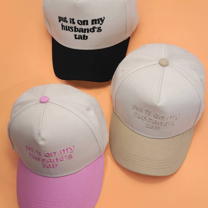 JOSSLYN by wall to wall - Wholesale Baseball Cap - Women's - TWO TONE EMBROIDERY WORD BASEBALL HAT CAP | 40HW7303