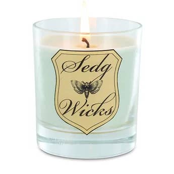 The Sedg Wicks Sage & Crystal Candle for wholesale by Sedg Wicks