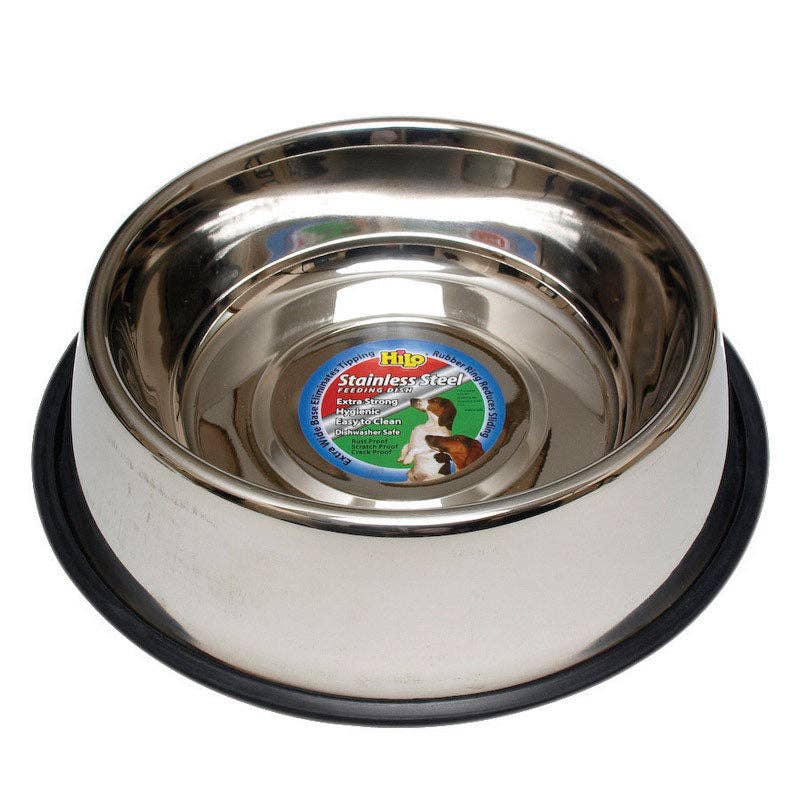 Everyday Supply Co - Wholesale Pet Bowl - Cat/Dog - HILO Silver Stainless Steel 96 oz Dog Pet Dish0