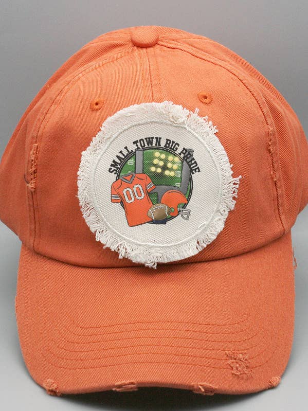Fall Gameday Hat Orange Small Town Big Pride 509233 for wholesale by Cali Boutique Wholesale