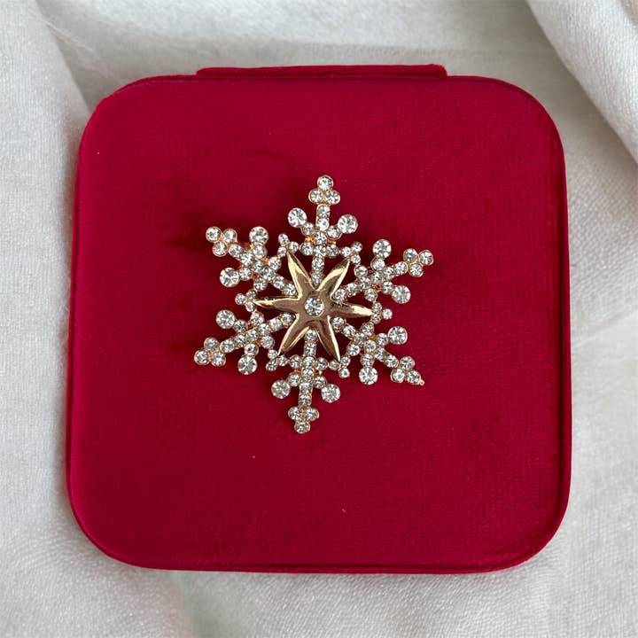 DUESTELLE ITALIA SRLS - Wholesale Jewelry Box/Organizer - Velvet Snow Jewelry Box – Velvet jewelry box with removable brooch