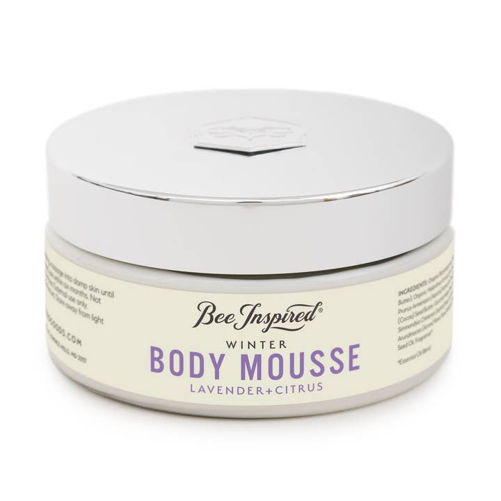 Winter Body Mousse | 4oz Lavender & Citrus Body Mousse for wholesale by Bee Inspired