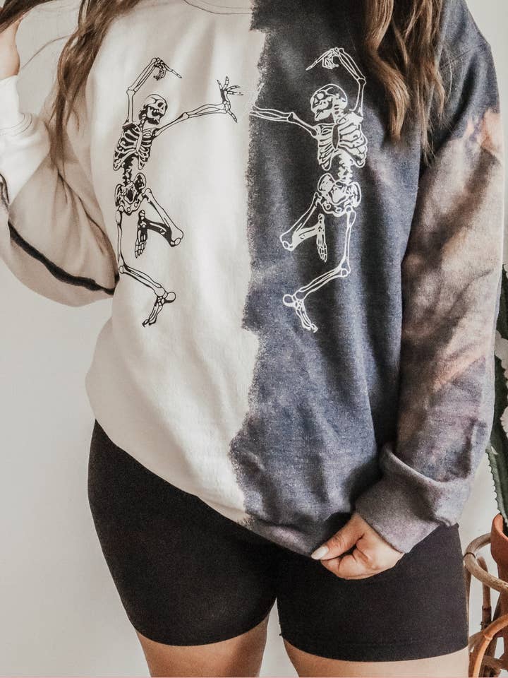 Dancing Skellies Sweatshirt for wholesale by 9 Priscilla Way
