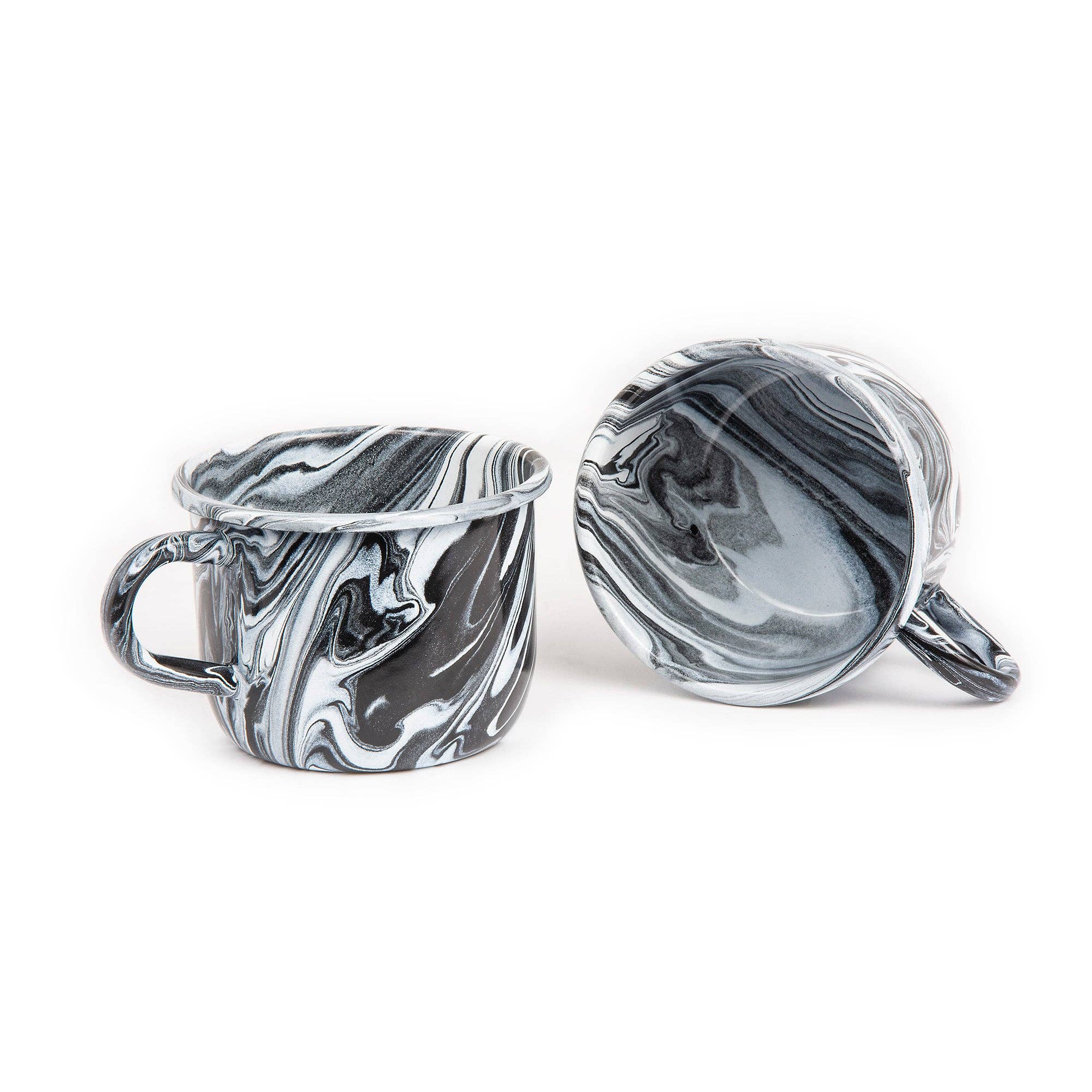 Artesano | Home Decor - Wholesale Coffee Mug - Enamel Mug Set, (4) Piece Enamelware Mug Set, Service for 4, Marbled5