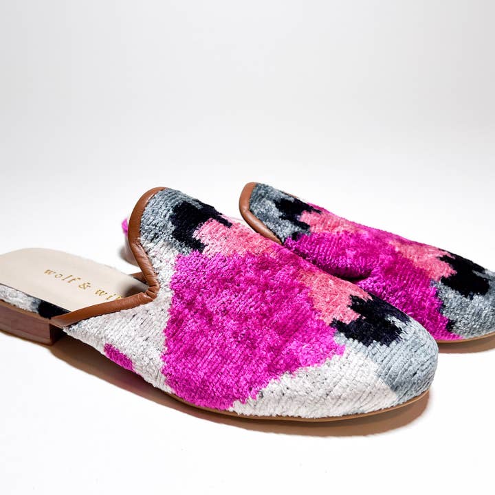 Mule redondeado, peltre y rosa para venta al por mayor de Wolf and Willa