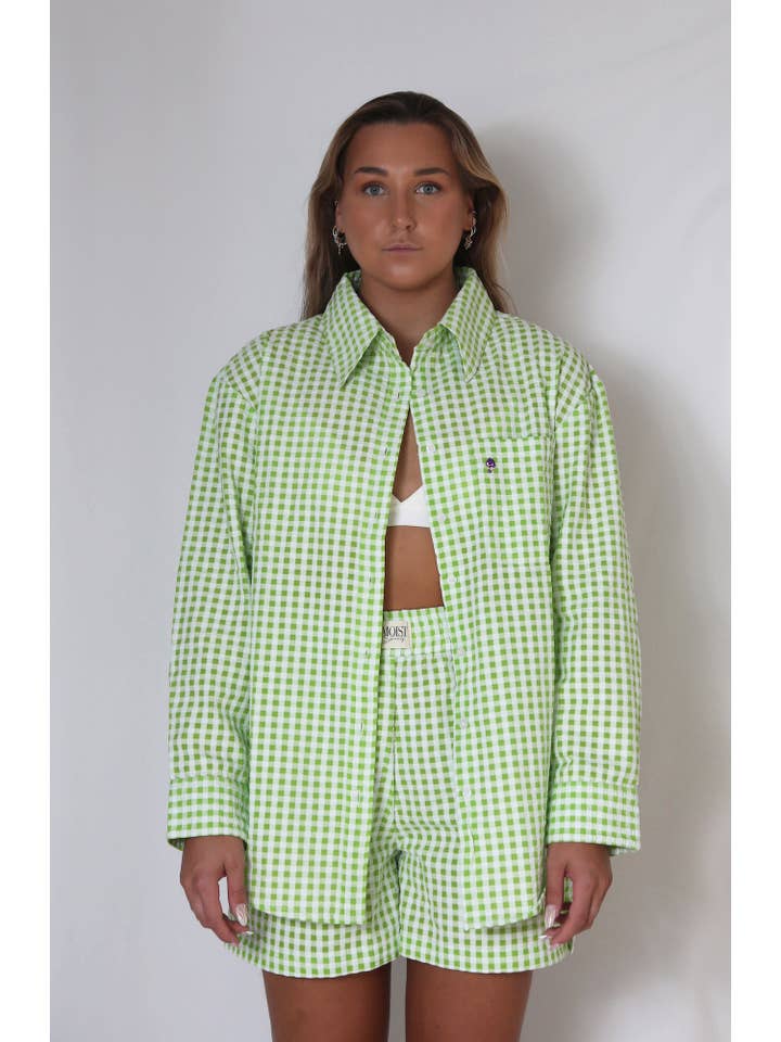 Moist Sweats – Großhandel Shorts – Damen – Sheersucker Slip - Grün2