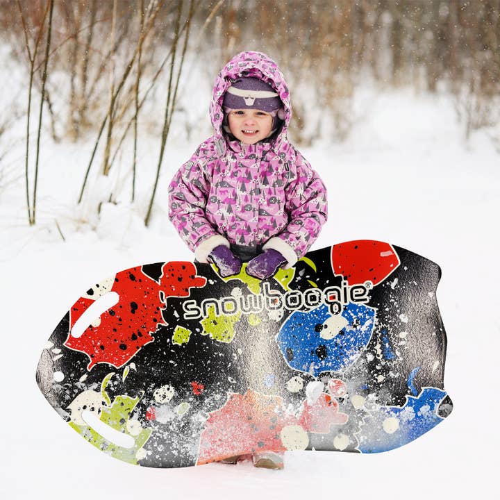 Wham-O Snowboogie Snow Sled - 37" Single Rider Roll Up Air Slick Winter Sled (Graffiti/Line pattern) for wholesale by Sixale