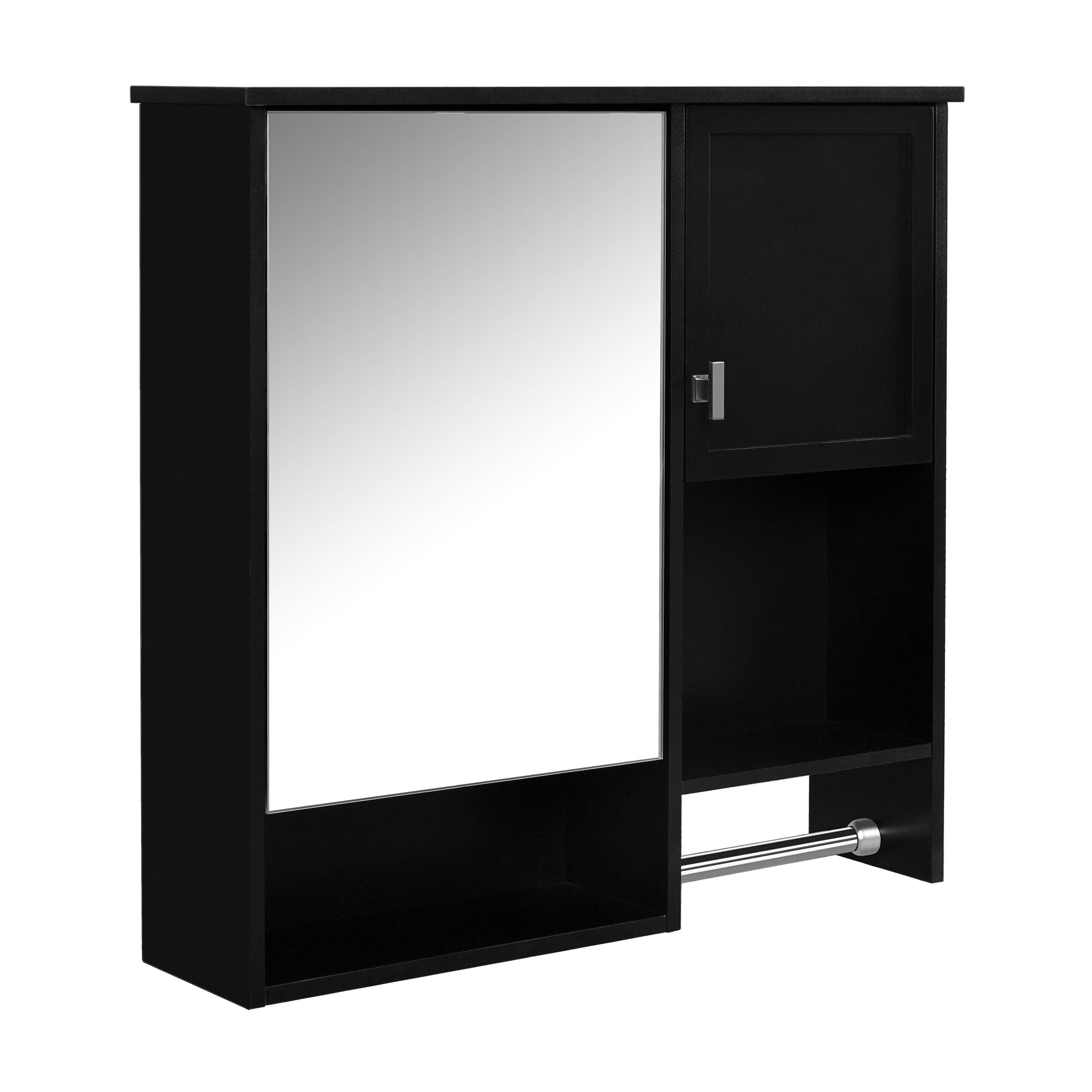 39F Inc. - Vente Armoire - Armoire de salle de bain murale noire avec miroir, 29x28 pouces15