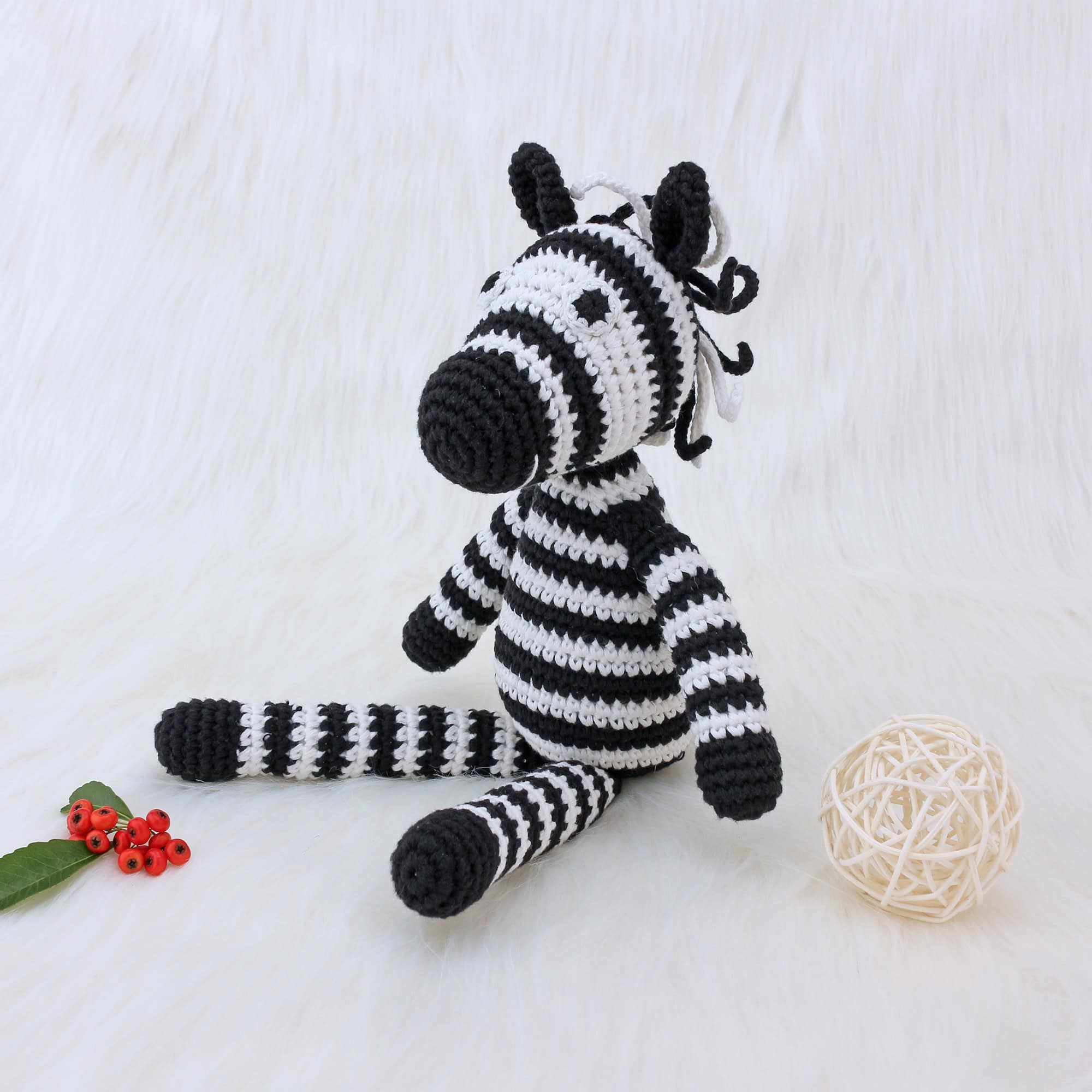 SindiBaba - Wholesale Stuffed/Plush Toy - Kids & Baby - crocheted cuddly toy zebra STRIPEY2