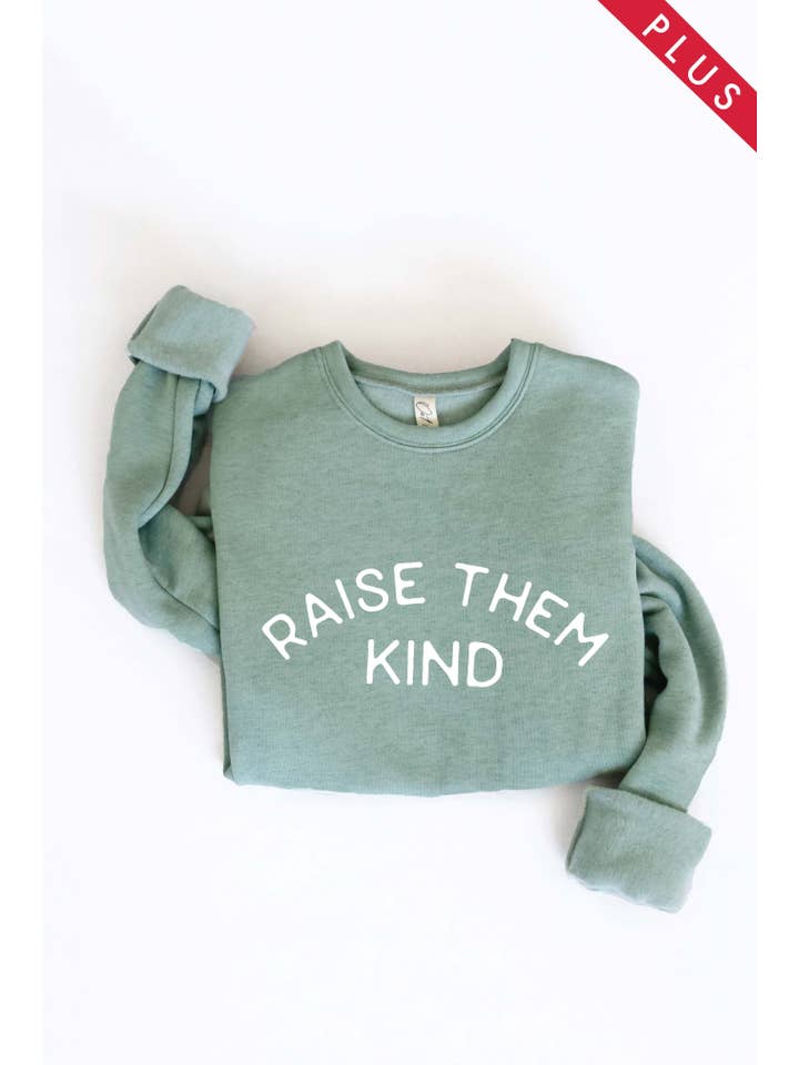 OAT COLLECTIVE - Wholesale Graphic Sweatshirt - Women's - RAISE THEM KIND Plus Graphic Sweatshirt9