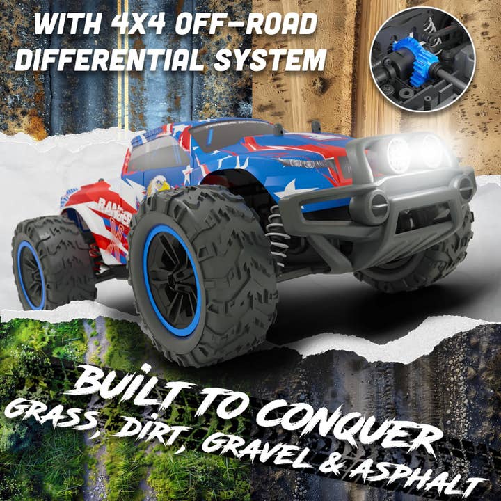 Atlasonix - Wholesale Toy Car/Truck - Kids - Fast RC Car 4x4 Truck - 36 mph 1:16 Brushless Motor RC Car