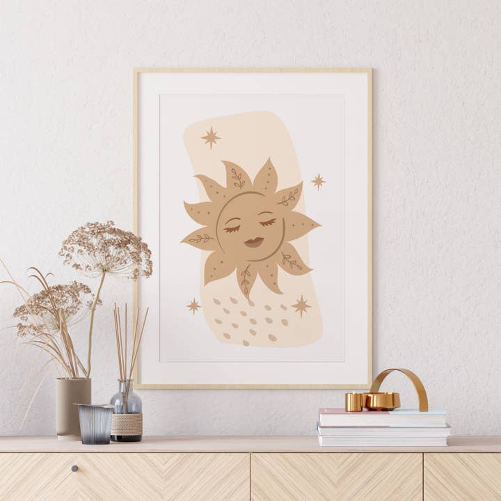 Imprimé Soleil Boho Simple et mignon No27 pour la vente par el&chic