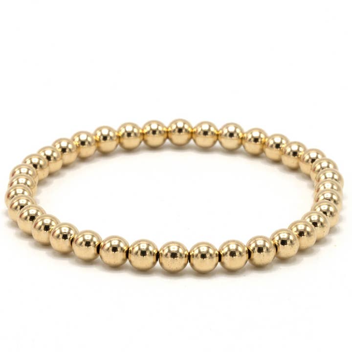 5mm Waterproof 14k Gold Filled Karma Bracelet for wholesale by erin gray