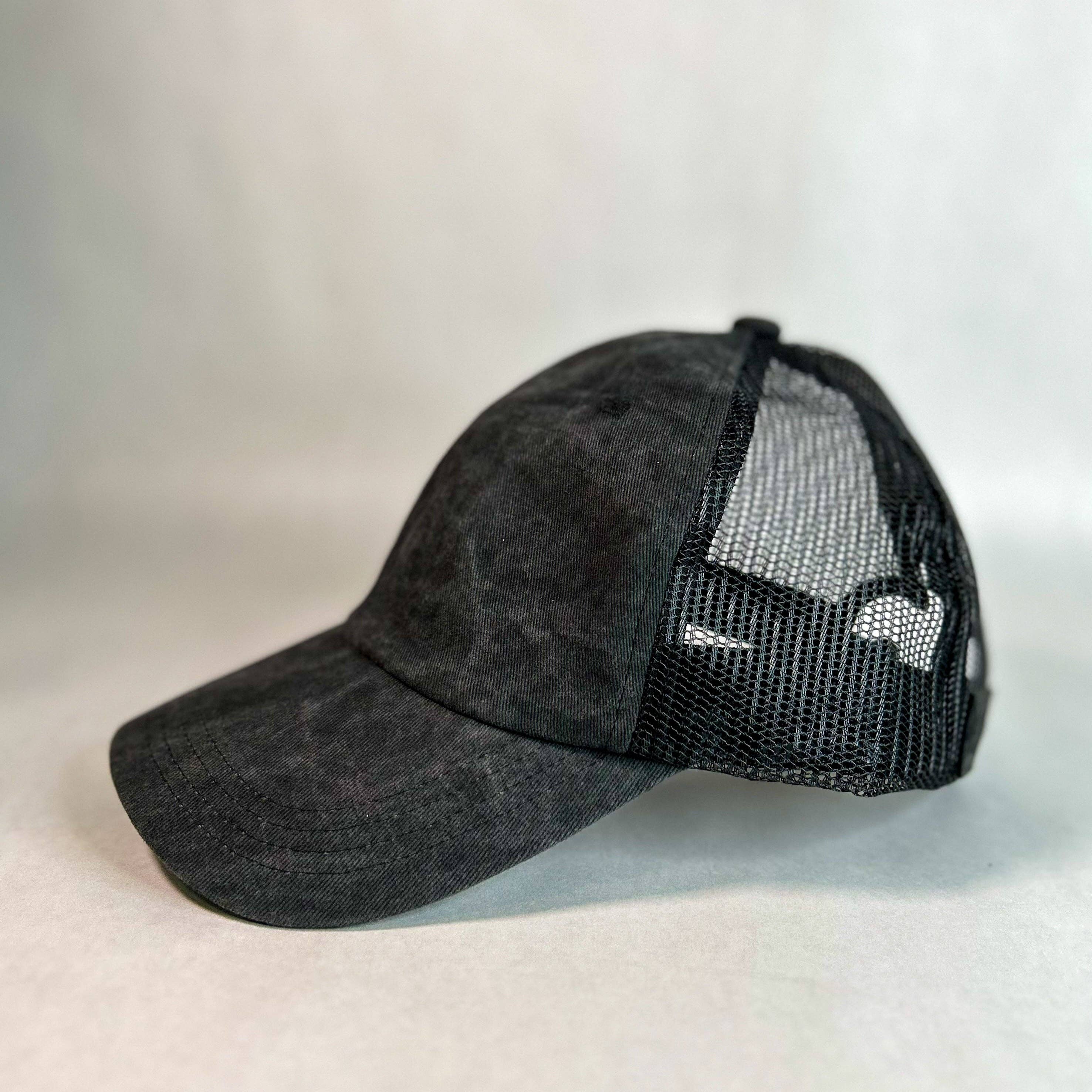 Red Sprite Hats - Wholesale Baseball Cap - Women's - Hidden Messy Bun Baseball Cap 2.0, High Ponytail Hat9