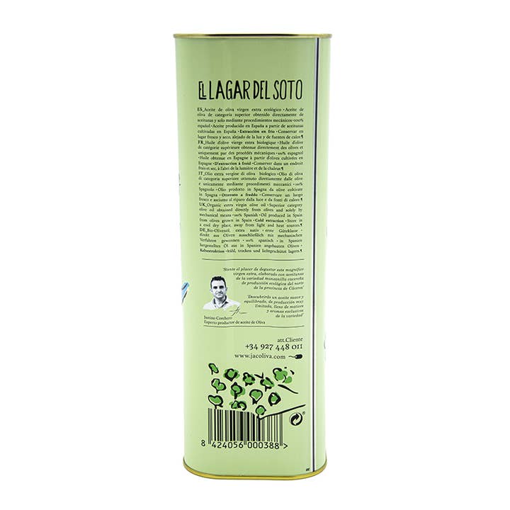 JACOLIVA - Venta al por mayor Aceite de oliva - Aceite de Oliva Virgen Extra Ecológico El Lagar del Soto 5L5