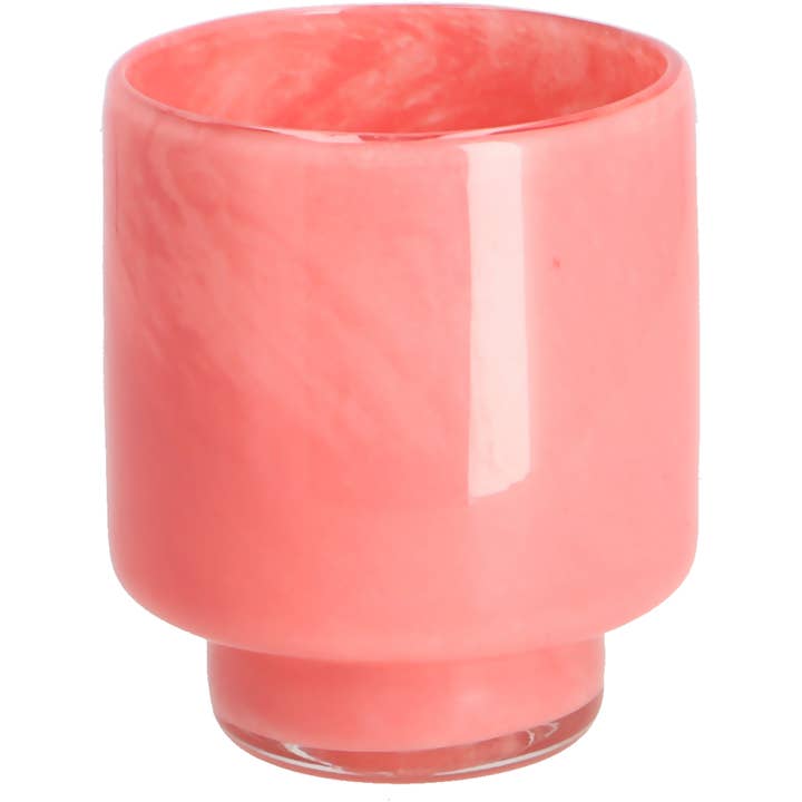 Lanterna de vidro Midas, D12cm, H15cm, Melão por atacado de Vosteen