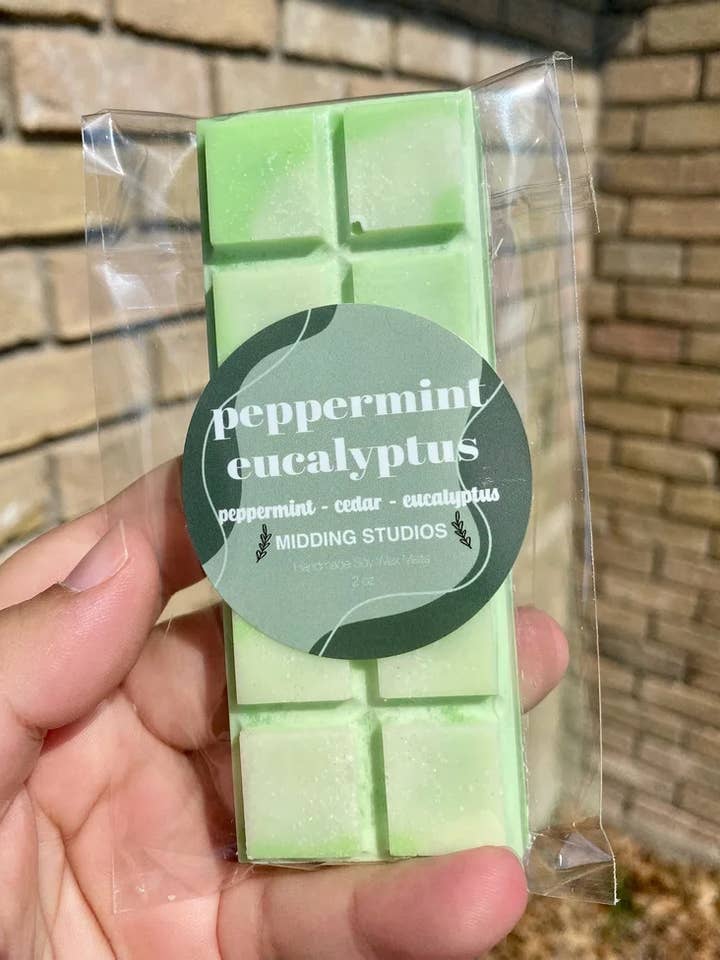 Peppermint Eucalyptus | Cozy Collection Wax Melts for wholesale by Midding Studios
