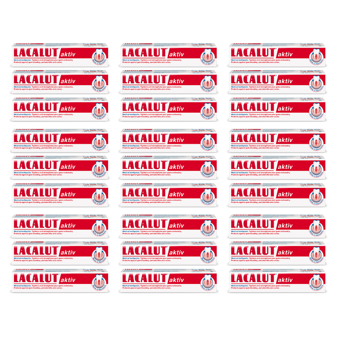 LACALUT - WHOLESALE - Wholesale Toothpaste - 40 x LACALUT® Aktiv 10ml Travel Size - RRP $2.000