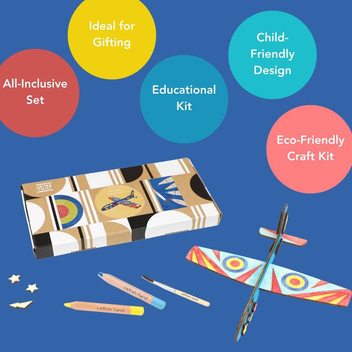 Cotton Twist (WE PREPAY ALL US DUTIES) - Wholesale DIY Craft Kit - Kids - Plane Craft Kit Activity Box5
