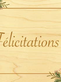 CARTÃO POSTAL DE MADEIRA / PARABÉNS por atacado de Hironwoods