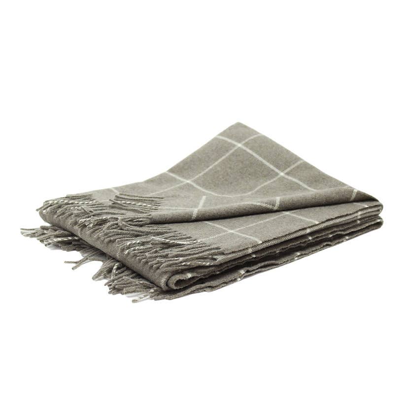 Giardino Segreto - Wholesale Throw Blanket - QUADRO pure taupe wool blanket3