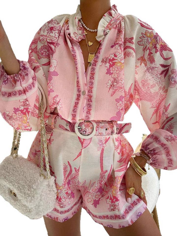 Marayn – wholesale Top & short set (NOT loungewear) – Women’s – 2025 NEW Chic Global Style Linen Sets Shorts Shirts8