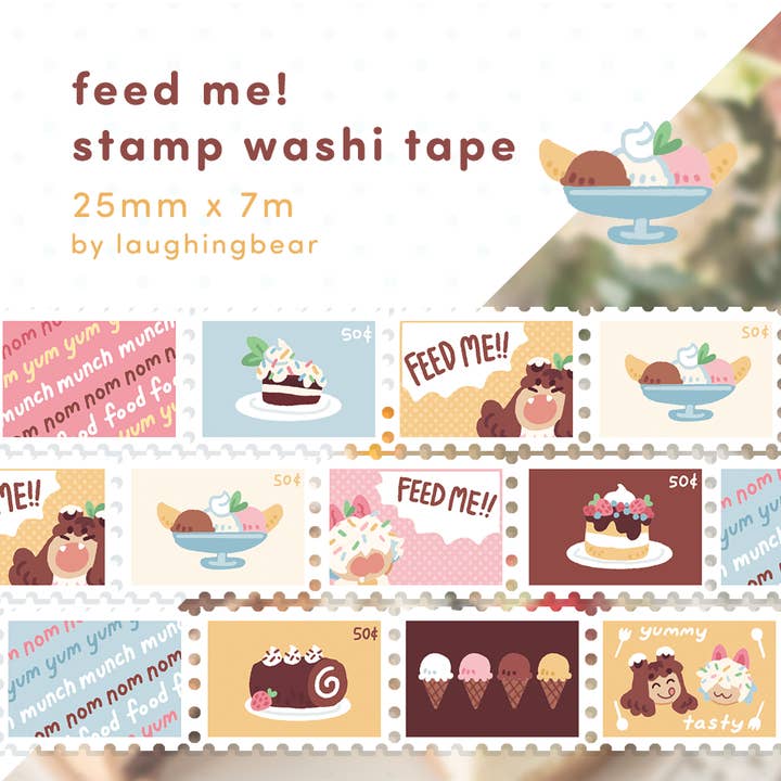 Feed Me! Stamp Washi Tape and other Purchase Wholesale ombre washi tape. Free Returns & Net 60 Terms on Faire trending on Faire.