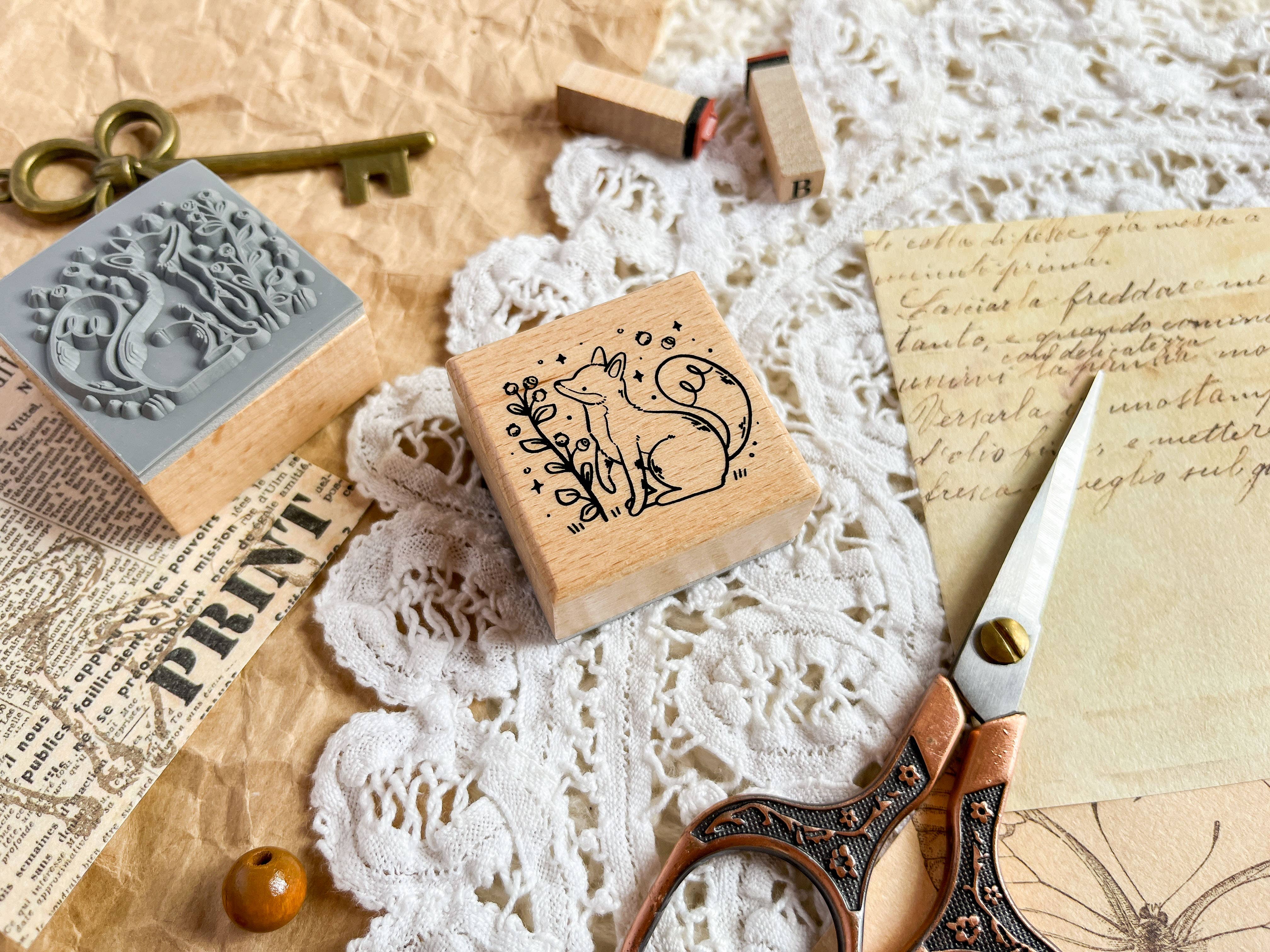 annalunakdraws - Wholesale Rubber/Decorative Stamp - Holzstempel - Fuchs & Blaubeere7