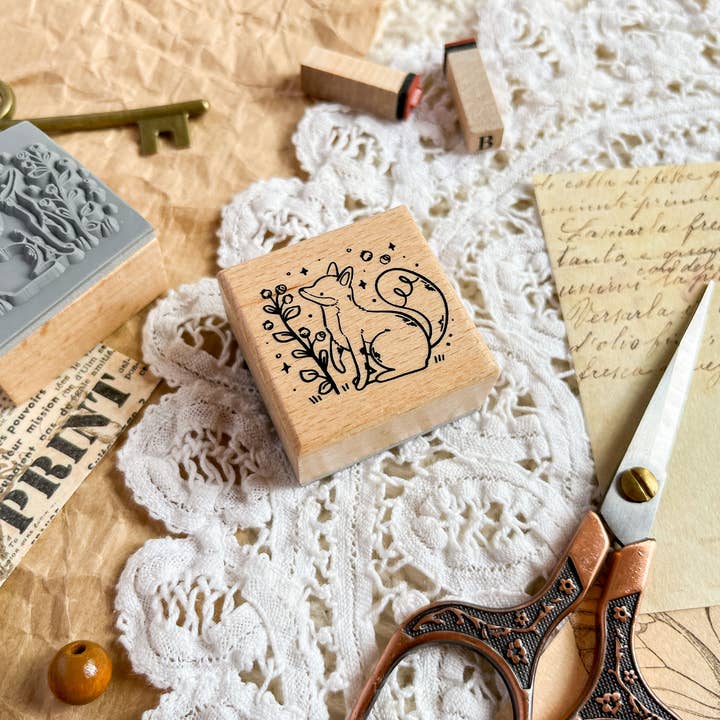 annalunakdraws - Wholesale Rubber/Decorative Stamp - Holzstempel - Fuchs & Blaubeere7