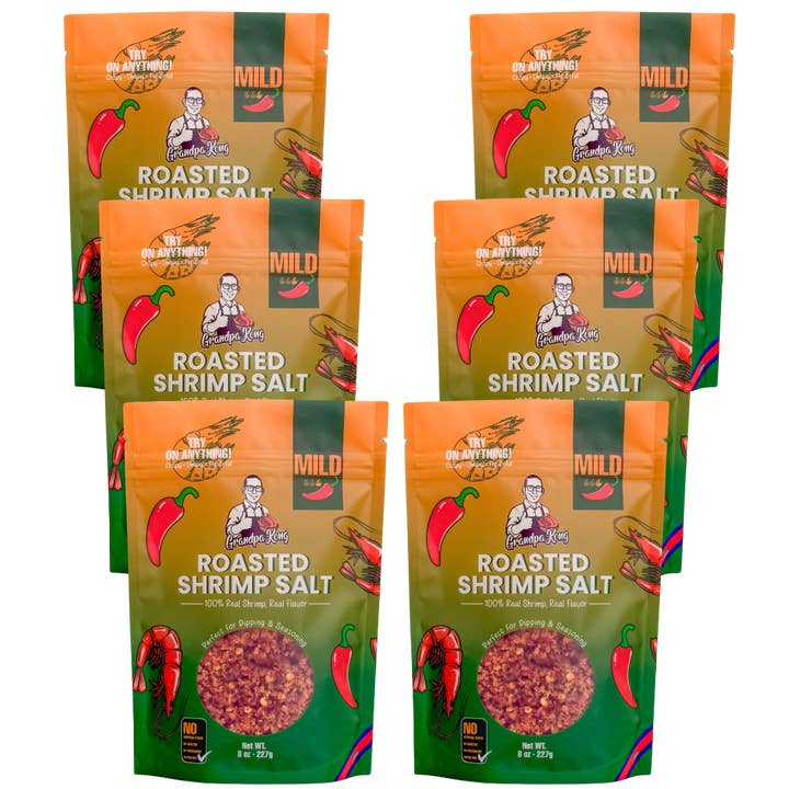 Sel de Crevettes Rôti PREMIUM - 6 PACK DOUX pour la vente par Grandpa Kong