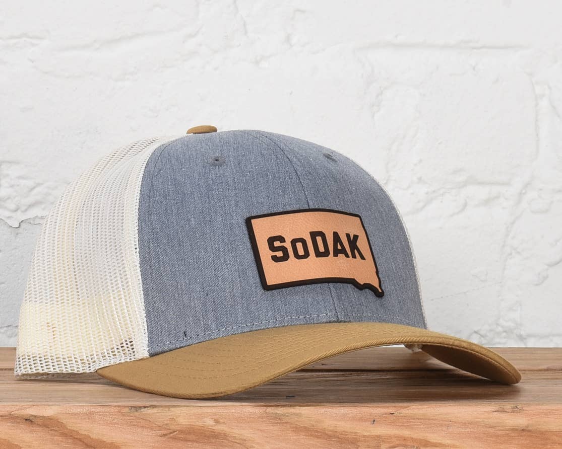 Classic State - Wholesale Trucker Hat - Unisex - South Dakota SoDak Leather Patch Snapback Hat3