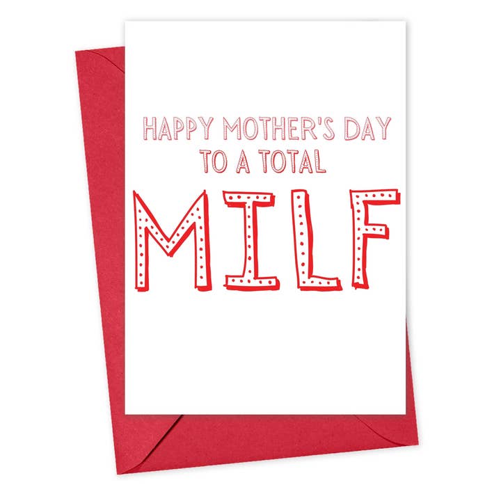 MILF Funny Mothers Day Card for Wife Mother's Day Gifts Mom for wholesale by R is for Robo