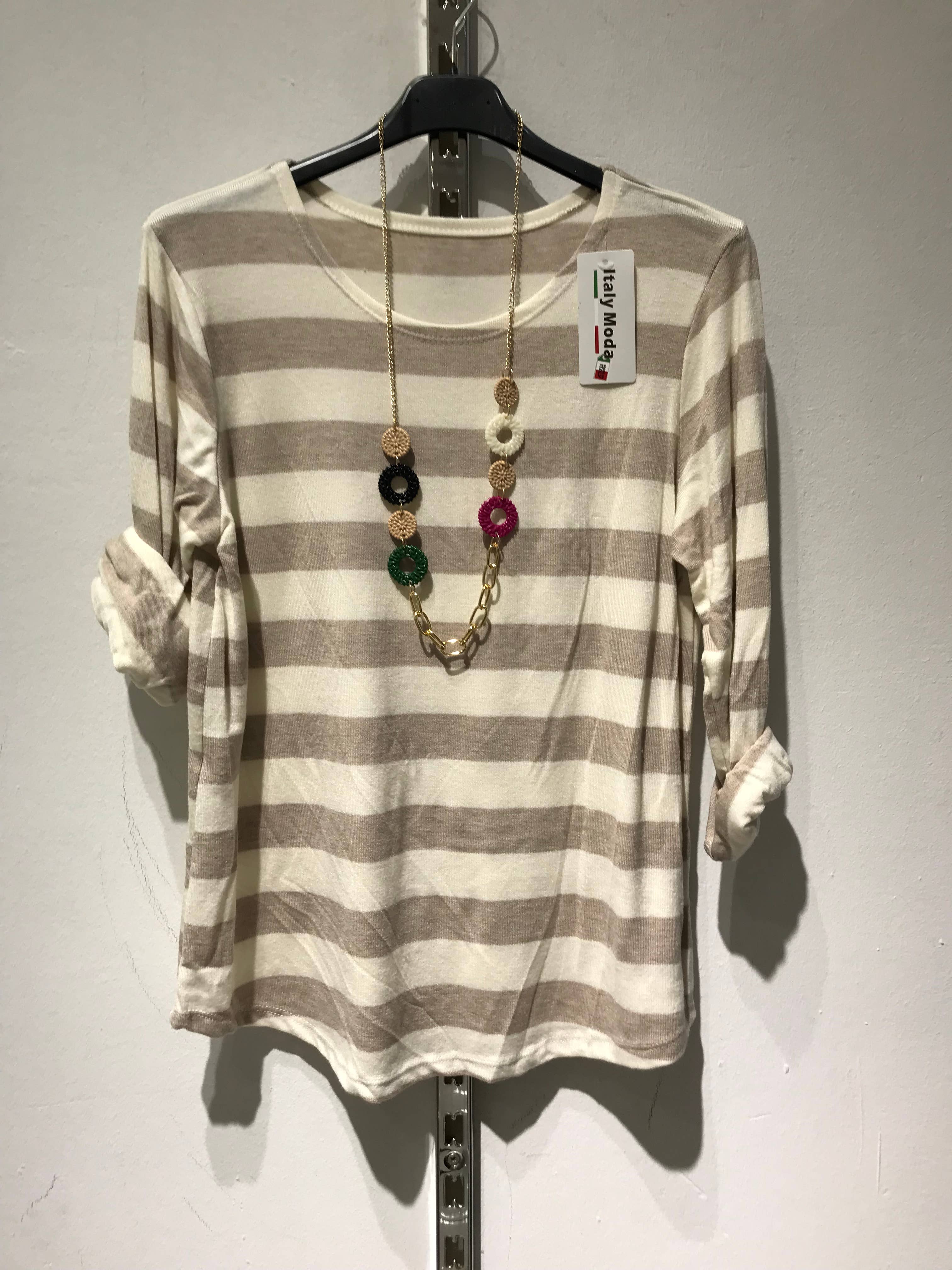 Only Yuan – wholesale Knit top – Women's – ref 26381 stripe sweater3