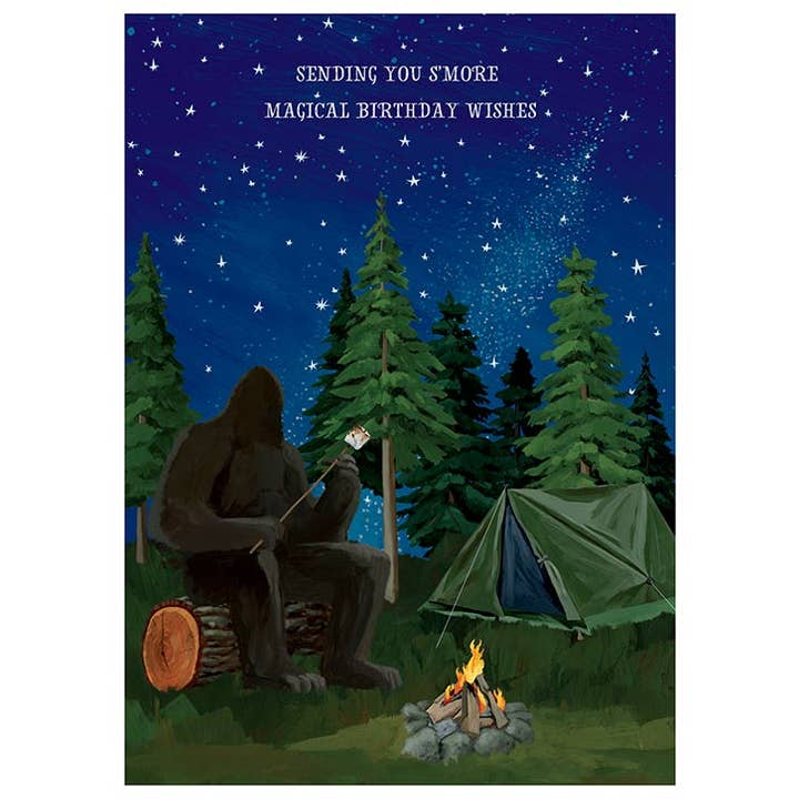 Camping Sasquatch for wholesale by 23rd Day Paper Goods