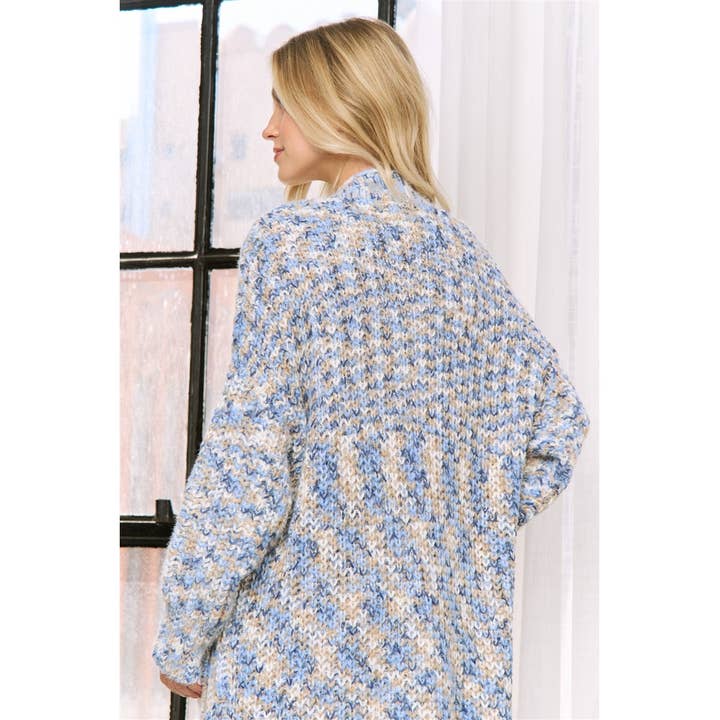 Sweet Generis - Wholesale Cardigan - Women's - SPACE DYED YARN LONG CARDIGAN DUSTER11