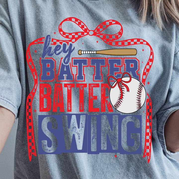 HEY BATTER BATTER BASEBALL DTF TRANSFER for wholesale by Remi Lee Transfers
