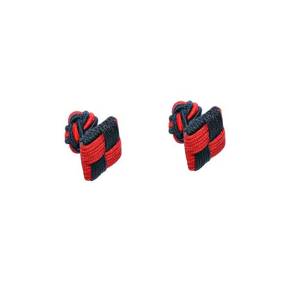 AusCufflinks – wholesale Cufflinks – Red & Navy Blue Square Cufflinks0