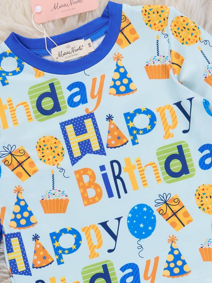 Marie Nicole Clothing - Wholesale T-Shirt - Kids - Happy Birthday Wishes Shirt1