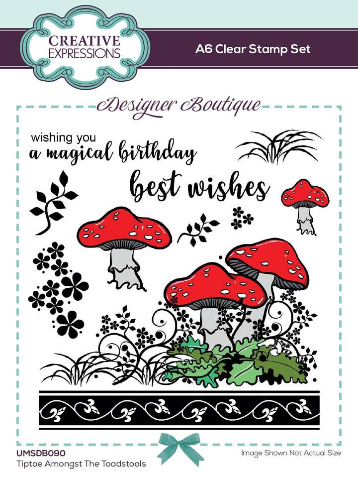 Creative Expressions Amongst The Toadstools Clear Stamp for wholesale by Ecstasy Crafts Distributing