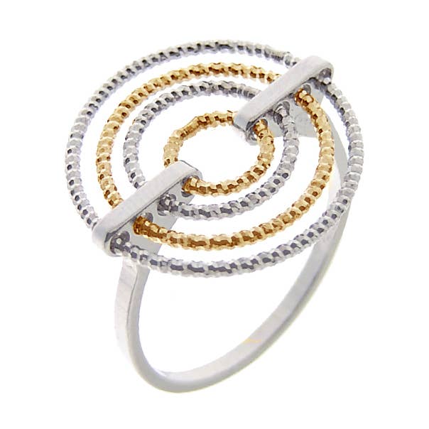 Kreisring aus Silber und Gold mit Diamanten für den Großhandel von ORUS BIJOUX